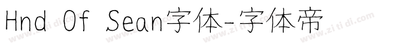 Hnd Of Sean字体字体转换